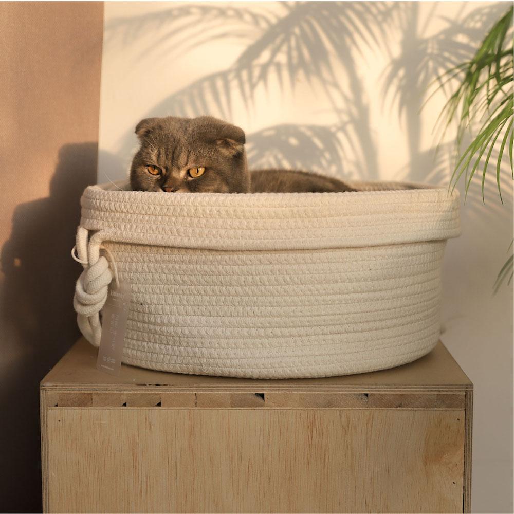White cotton Basket